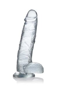 Jock C-Thru Transparante Dildo - 23 cm.