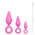 Roze buttplugs met trekring - setje_